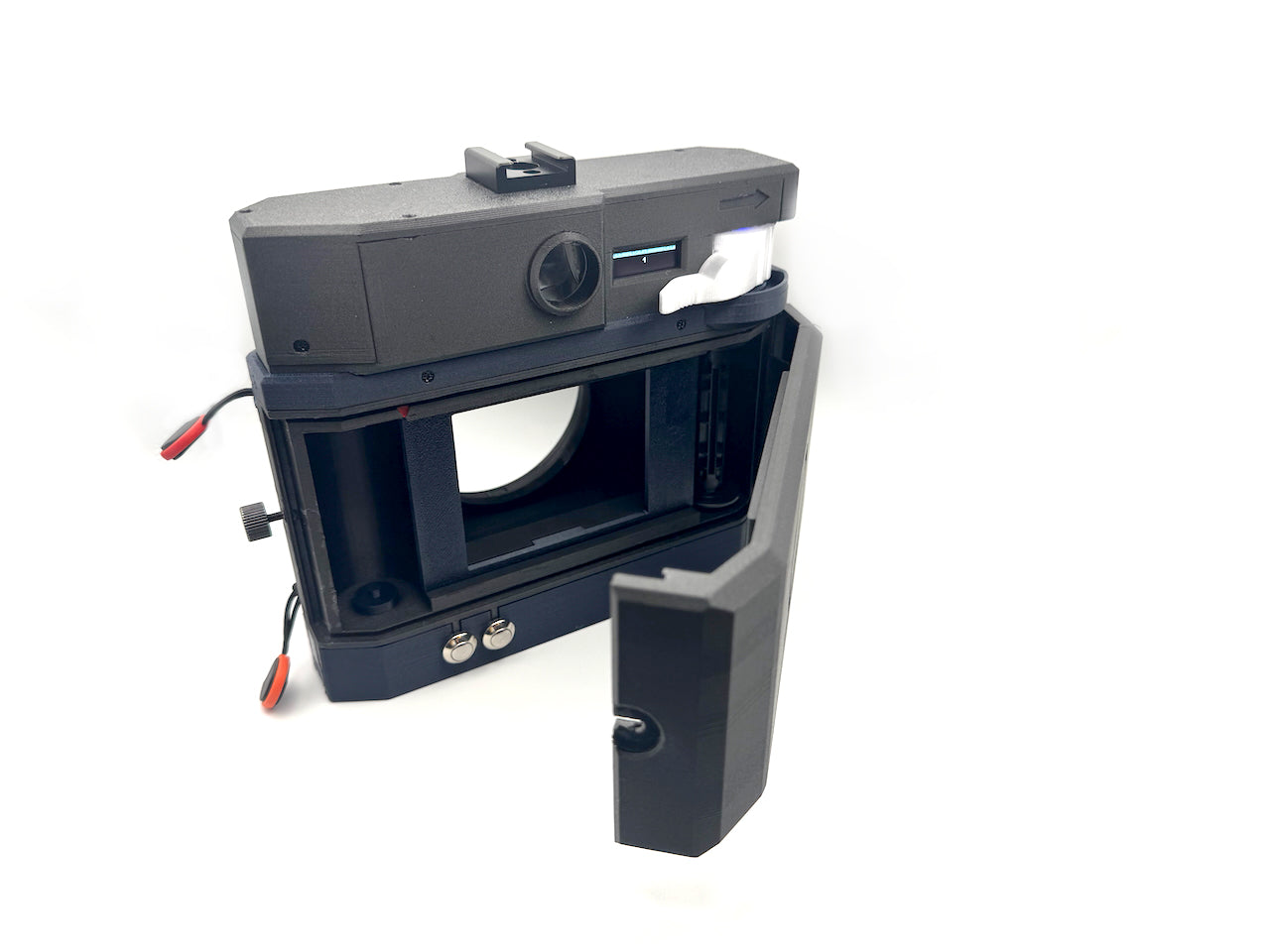 IDENTIDEM.design MRF2 (Black and Blue | Bring Your Own Lens) - A LiDAR-powered multi-format rangefinder for Mamiya Press lenses