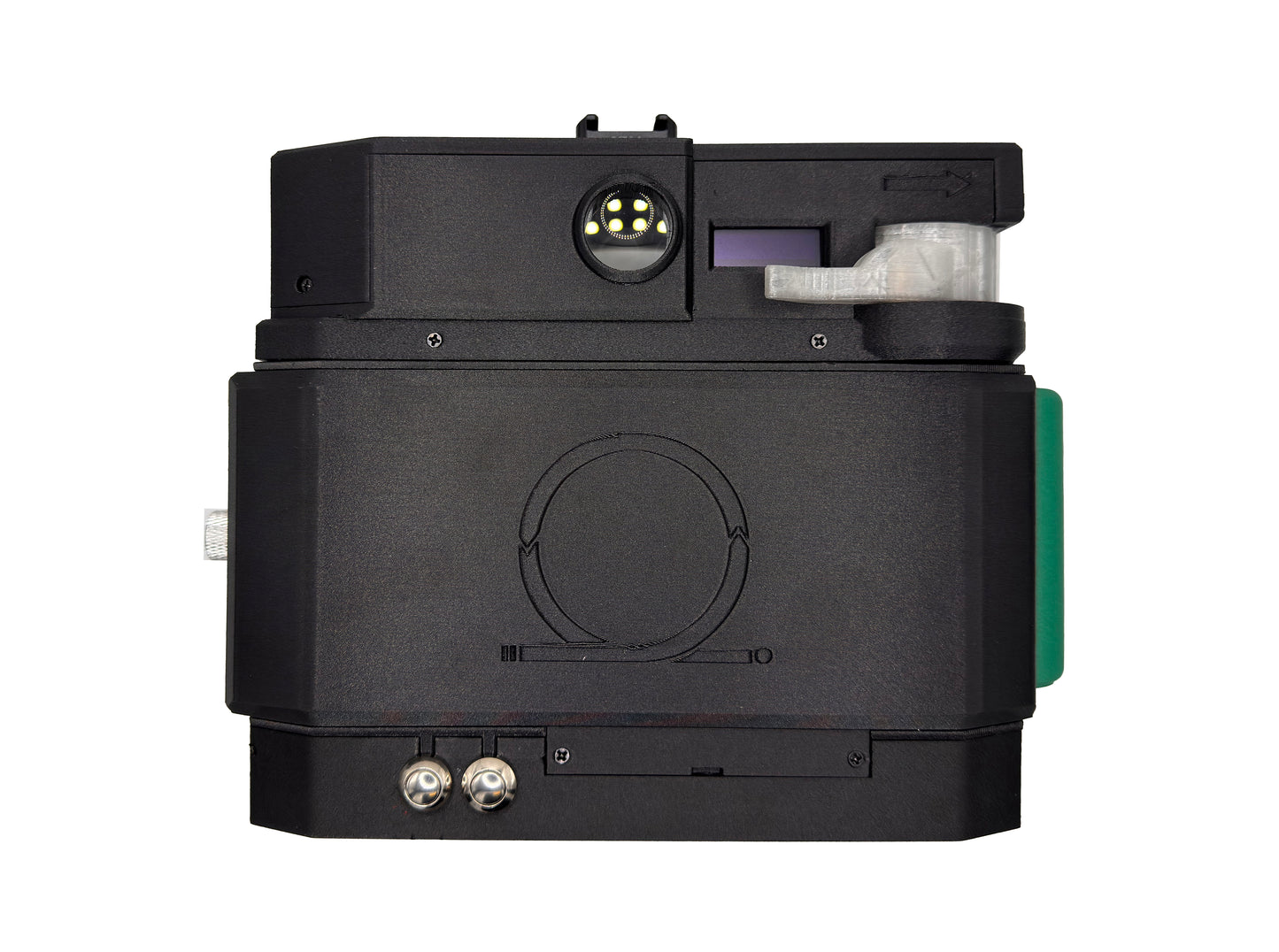 IDENTIDEM.design MRF2 (Black and Green | Bring Your Own Lens) - A LiDAR-powered multi-format rangefinder for Mamiya Press lenses