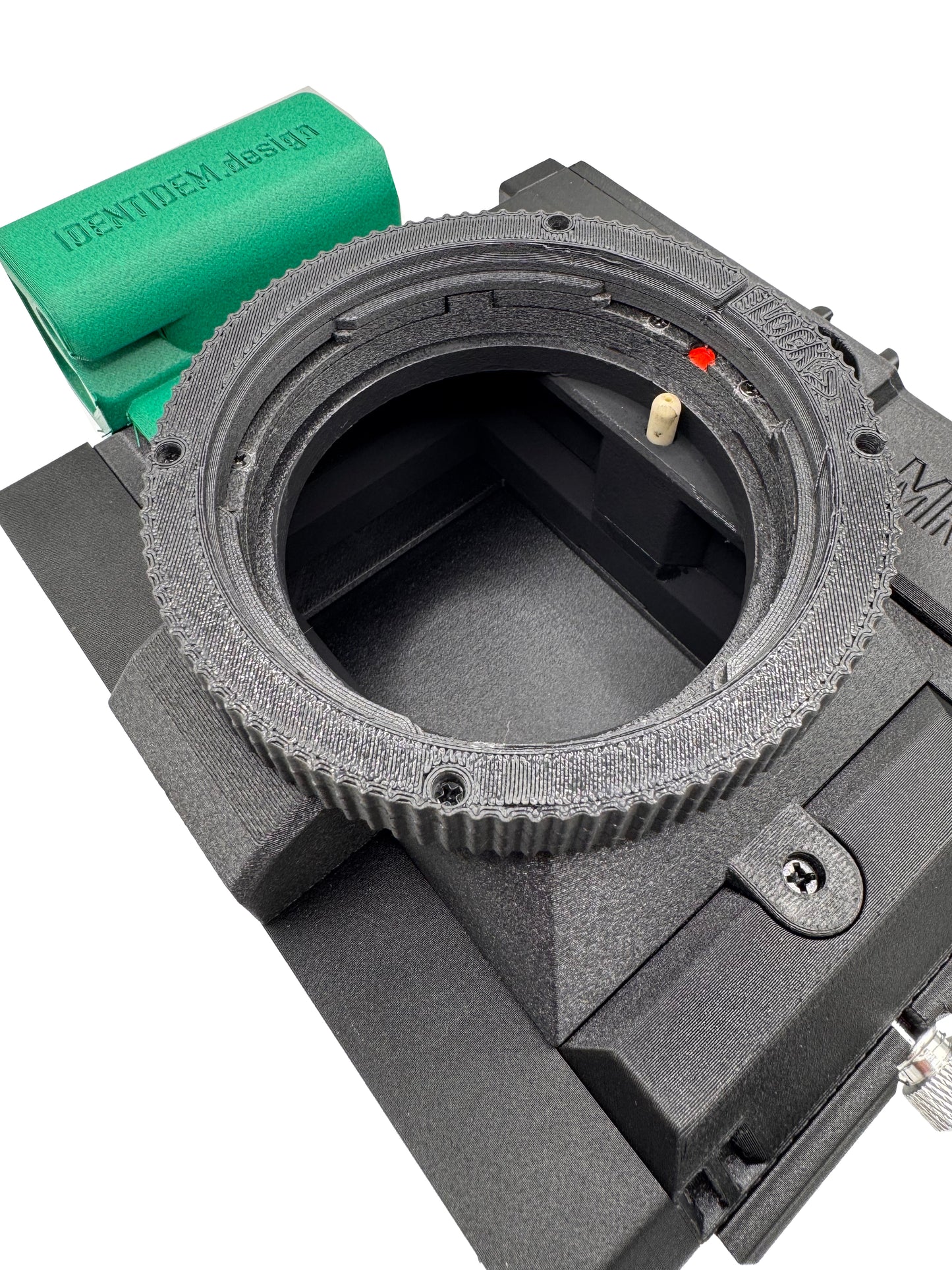 IDENTIDEM.design MRF2 (Black and Green | Bring Your Own Lens) - A LiDAR-powered multi-format rangefinder for Mamiya Press lenses