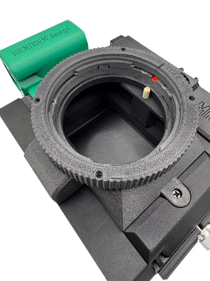IDENTIDEM.design MRF2 (Black and Green | Bring Your Own Lens) - A LiDAR-powered multi-format rangefinder for Mamiya Press lenses