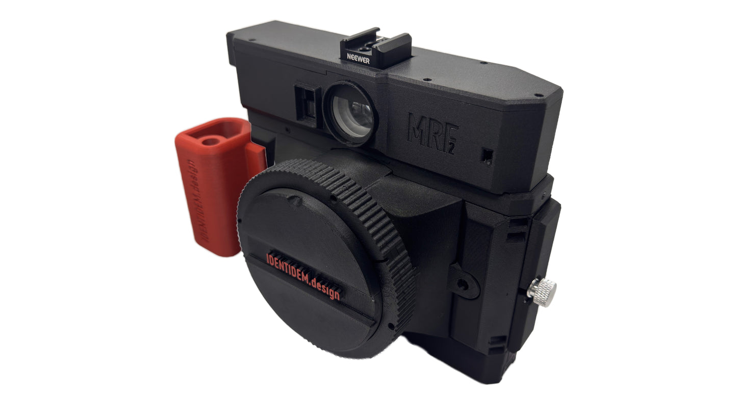 IDENTIDEM.design MRF2 (Black and Brick Red | Bring Your Own Lens) - A LiDAR-powered multi-format rangefinder for Mamiya Press lenses
